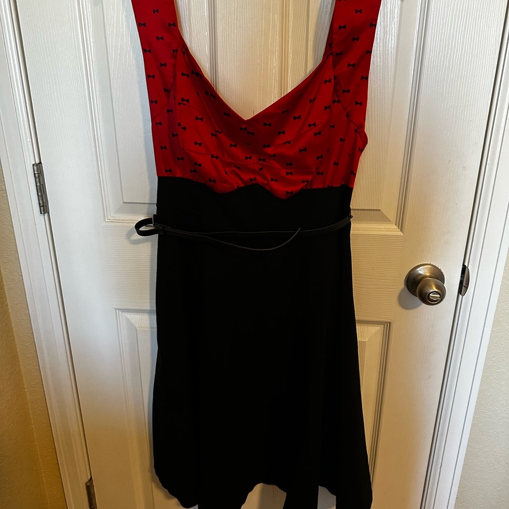 Torrid Red Bow Print Swing Dress